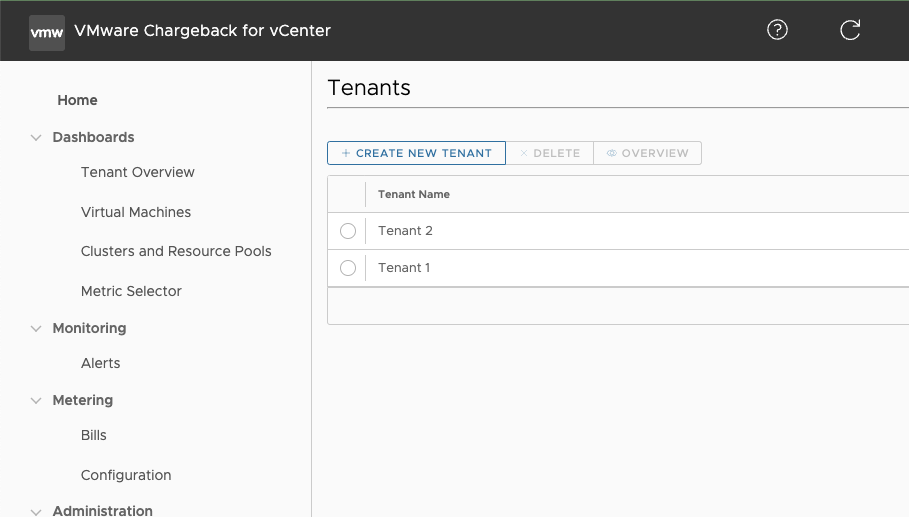 Chargeback Tenant